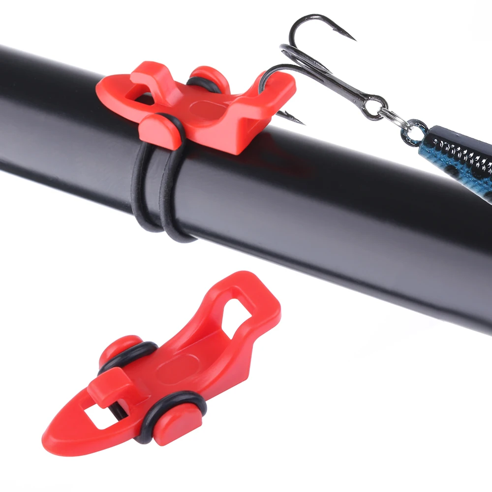 

1PC Portable Fixed Bait Fishing Hook Keeper Lure Holder With 3 Rubber Rings for Fishing Rod Gear Fish Tools Accessories