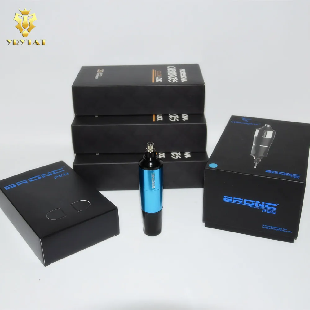 

Origin HUMMINGBIRD BRONC RCA Rotary Swiss Motor Tattoo Pen With 100pcs Free Cartridge Safety Needles Supply BRK01#