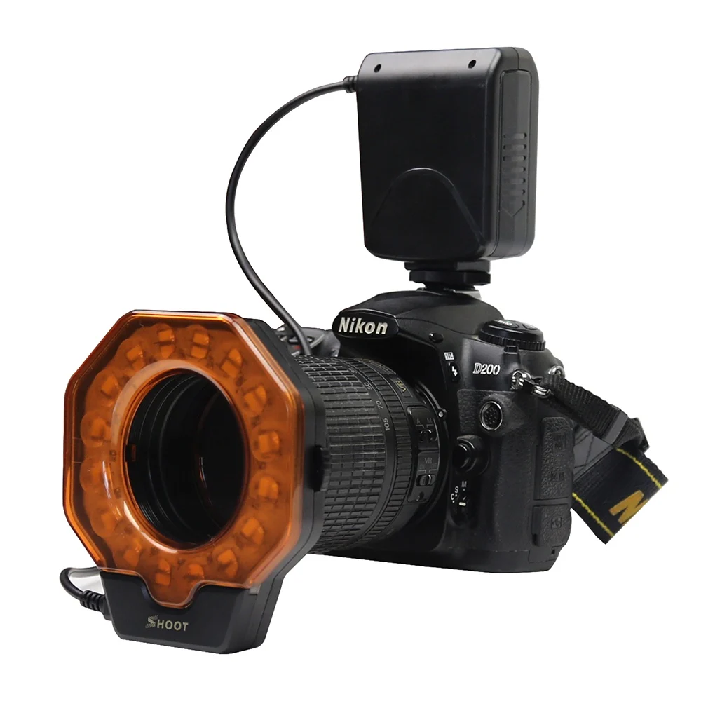 SHOOT-Led-Macro-Ring-Flash-Light-for-Canon-MarkIII-Nikon-Olympus-Pentax-SLR-Cameras-lens-in-2