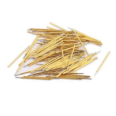 

100pcs P058-J 0.58mm Dia 12mm Length Metal Spring Pressure Test Probe Needle
