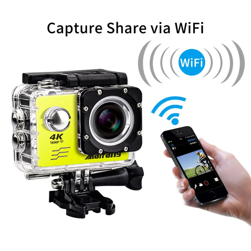 4 к 30FPS 16MP Wi Fi действие камера 2 дюймов спортивные HD 1080 P 60fps подводная Депортива go