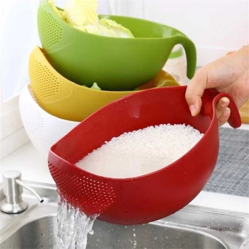 

1 Pcs Rice Washer Quinoa Strainer Cleaning Veggie Fruit Kitchen Tools with Handle Newest