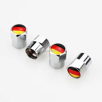 

200 x Car Styling Stainless Zinc Alloy Germany National Flag Car Tire Valve Caps Wheel Tires Tyre Stem Air Cap Airtight Covers