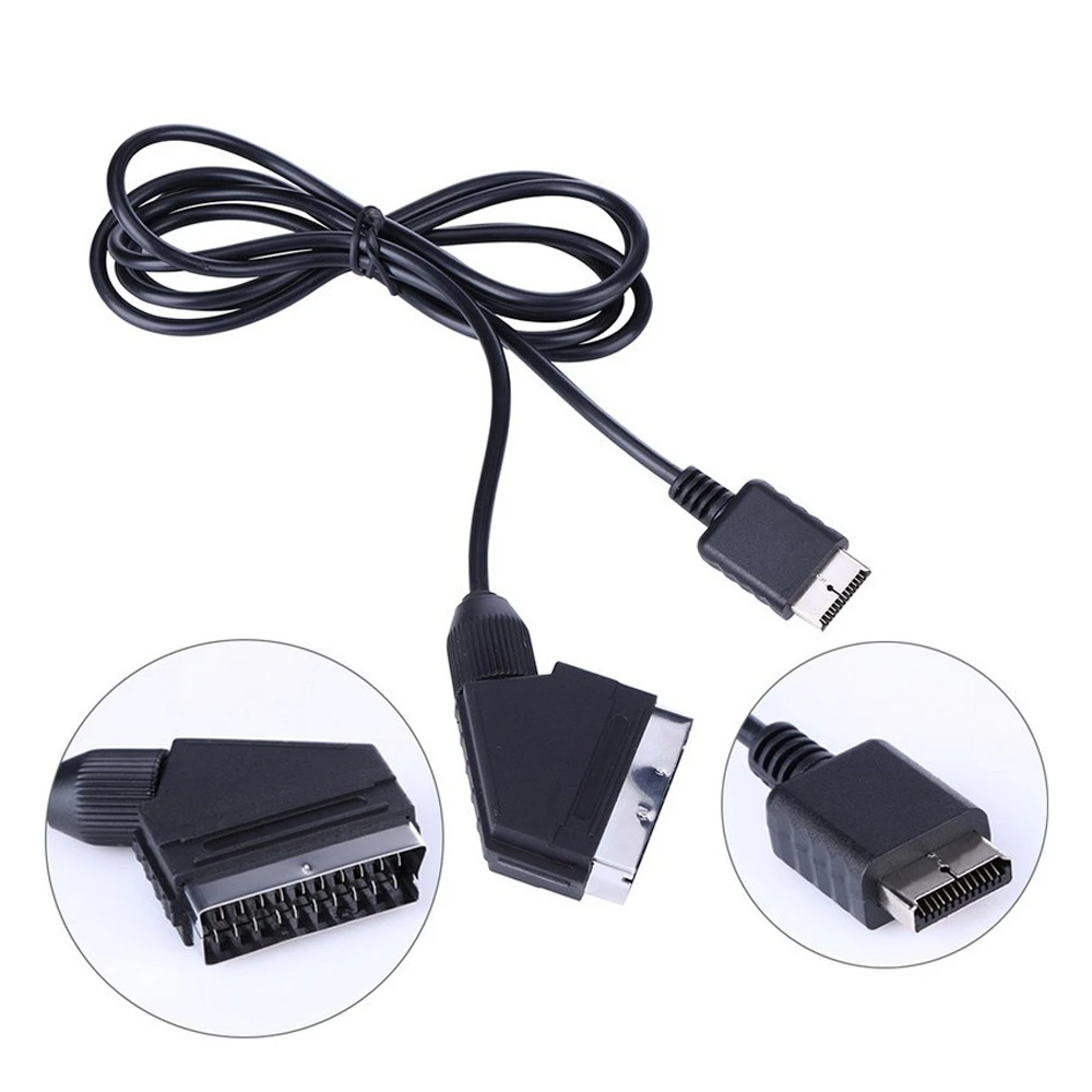 1.8m Scart Cable AV Audio Video Cord Cable for PS2 Playstation 2 Game