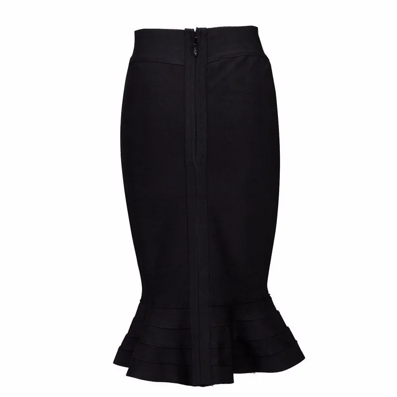 yellow 2020 new fashion sexy women's knee length high waist rayon hl fishtail mermaid bandage skirt skorts for women