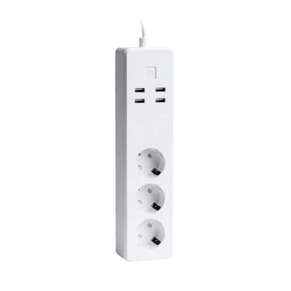 

Wifi Power Socket Wireless Remote Control Smart Home Strip Plug EU 3 AC Socket 4 USB Charging Ports Working For Alexa