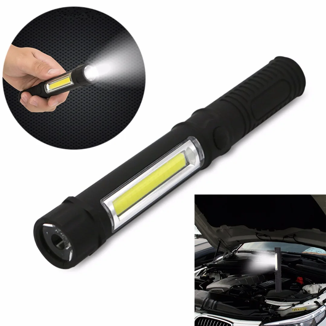 New Arrvied  Brand Mini Multifunction 10000 Lumens Zoomable LED Flashlight COB Work Hand Torch Lamp