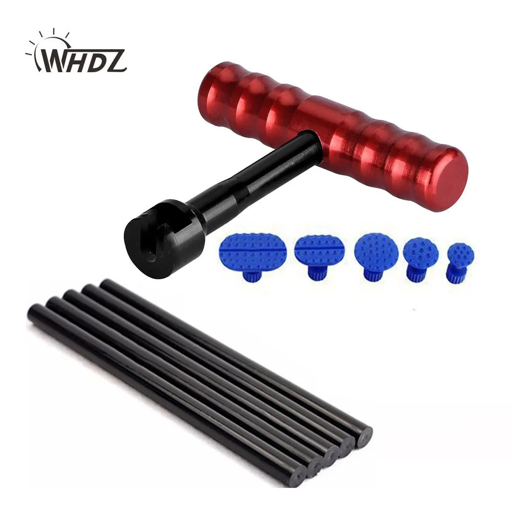 WHDZ PDR Glue Puller Grip T handle Dent Puller with 5pcs Glue Tabs