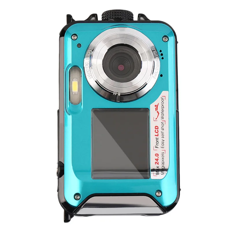 Digital Camera Waterproof 2.7 inch TFT 24MP 1080P Double Screen Shockproof 16x Digital Zoom Camera Camcorder Point Shoot Cameras