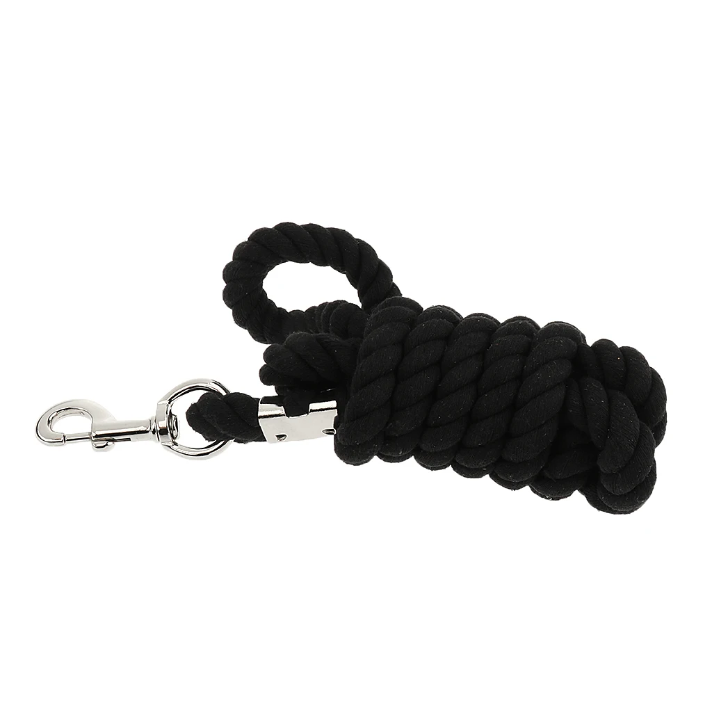 Perfeclan  Premium Horse Lead Ropes Cotton Weave Rein Halters Braided Reins 2.5 m Extra Thick Rope 