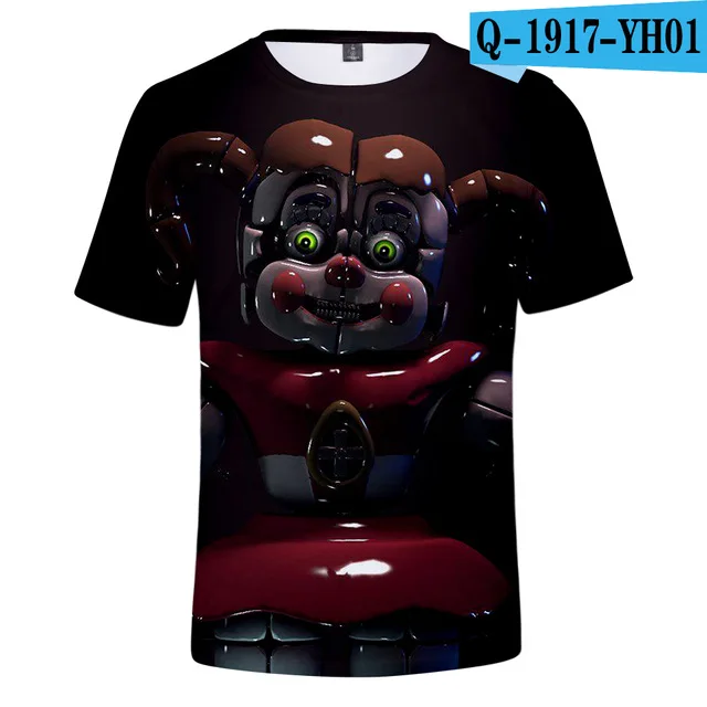 Fnaf/футболка с 3D принтом Новинка года, футболка FNAF для мальчиков летняя уличная футболка s Five Nights at Freddy's топы с аниме, мужская одежда - Цвет: 3d-dt883