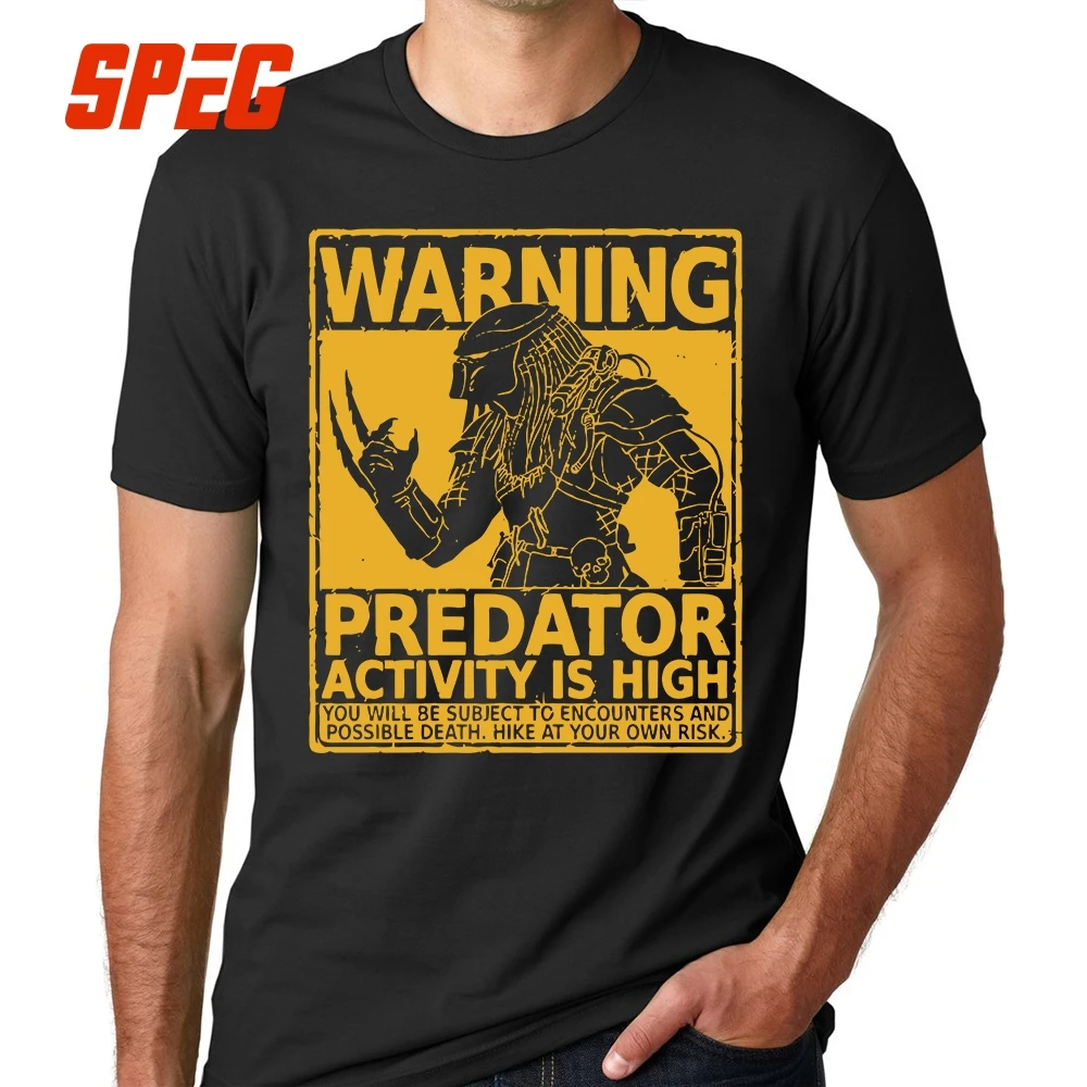 melhor T Tamanho Da Camisa Mais Temporada de Caça Atividade Predador é Alto Preto T Camisa Dos Homens Da Tripulação Pescoço T Shirt Projeto Do Vintage Impresso algodão