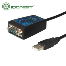 Iocresto cabo usb 2.0 para RS-232 macho, cabo de serial db9 com ftdi chipset, suporte win10