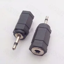 100pcs lot Headphone Connector Adapter 2 5 Mono Channel Turn To 3 5 Hole Small Convert To Big