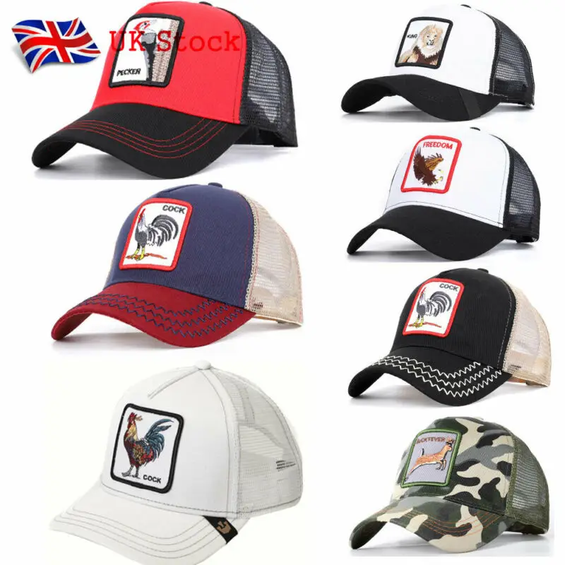 

NEW Animal Embroidery Baseball Caps Mesh Breathable Simple Fashion Hat Cap Adjustable Animal Printed Hats