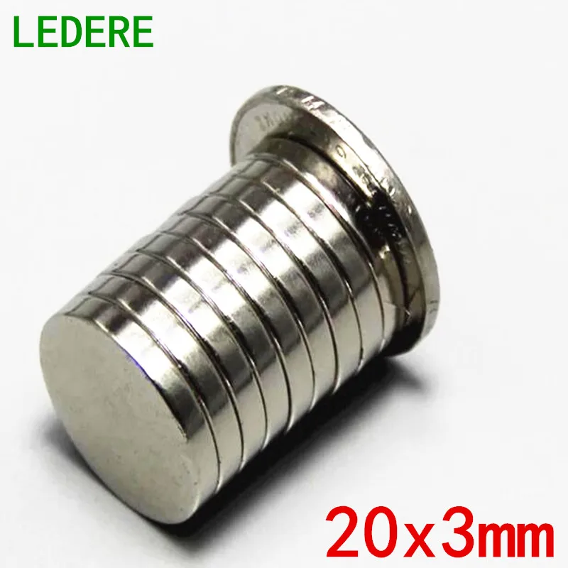 Супер Сильный диск LEDERE 20x3 50 шт. 20*3 редкоземельные неодимовые магниты 20 мм x 3 новое