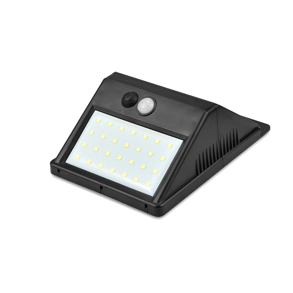 Decoración de jardín al aire libre LED lámpara Solar 30 leds Solar recargable Sensor de movimiento Luz de calle impermeable luz de pared PD003|Lámparas solares LED| - AliExpress