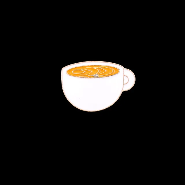 Красивый кофе значок пара аксессуары для приготовления эспрессо глазурованный чайный набор чашка капля масла Брошь Мини Кофе Темпер кафе подарок для любителей кофе - Цвет: 8