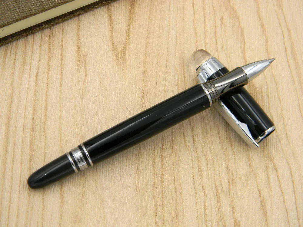 79 Bright Black Crystal Cap Classic Metal Roller ball Penin Ballpoint