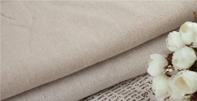 100*155 см белый Лен Хлопок материал швейная льняная скатерть обивка ткань
