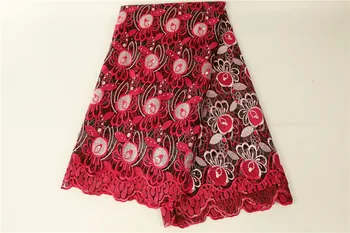 

Lace Fabric - Corded Flowers-Floral Embroidery With Sequins For Wedding Dress Bridal Veil French Lace Fabric By The Yard