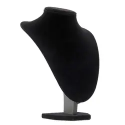 Черный бархат ожерелье подвеска дисплей показывающий Чехол ювелирные изделия стенд держатель 29X21 см