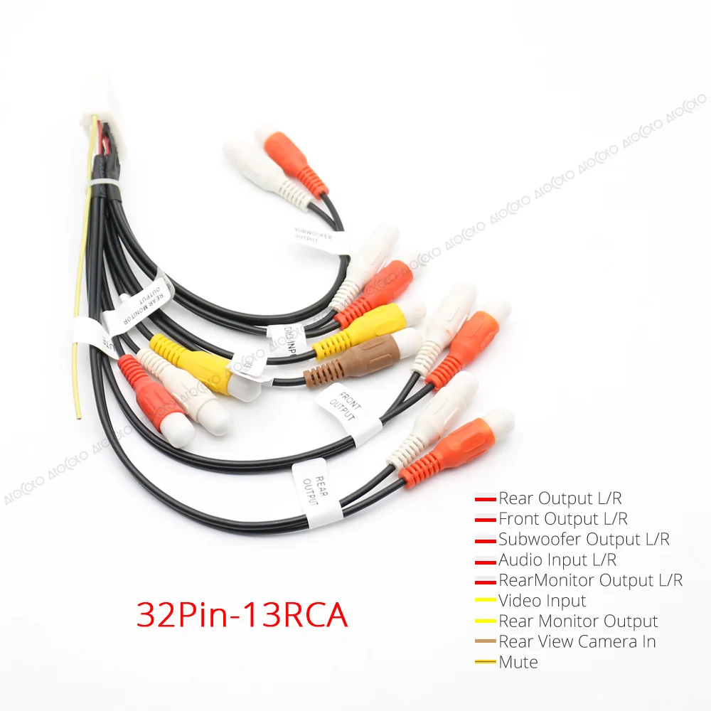 Адаптер для автомобильного радио AtoCoto 24/32 Pin RCA AUX кабель Pioneer AVIC F940BT F30BT F900BT F90BT X850BT