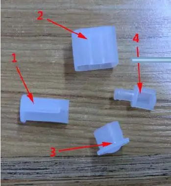 

Diesel fuel injector plastic caps to protect injector from damage, contains 4 parts for Bosch 0445110# injectors