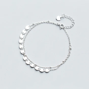 

Layered Bracelets 100% 925 Silver Jewelry Coins Bangle Boho Vintage Minimalism Indian Jewelry Birthday Gift Bangles for Women