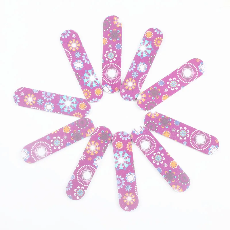 10 шт. профессиональная пилка для ногтей Lime A Ongle Professional Nagel Vijl Flower Limas Para Manicura, лак для ногтей - Цвет: 10pcs