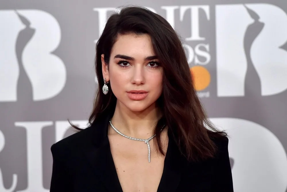Домашний декор dua lipa pevishcha briunetka karye glaza ukrashenii шелковая ткань плакат печать