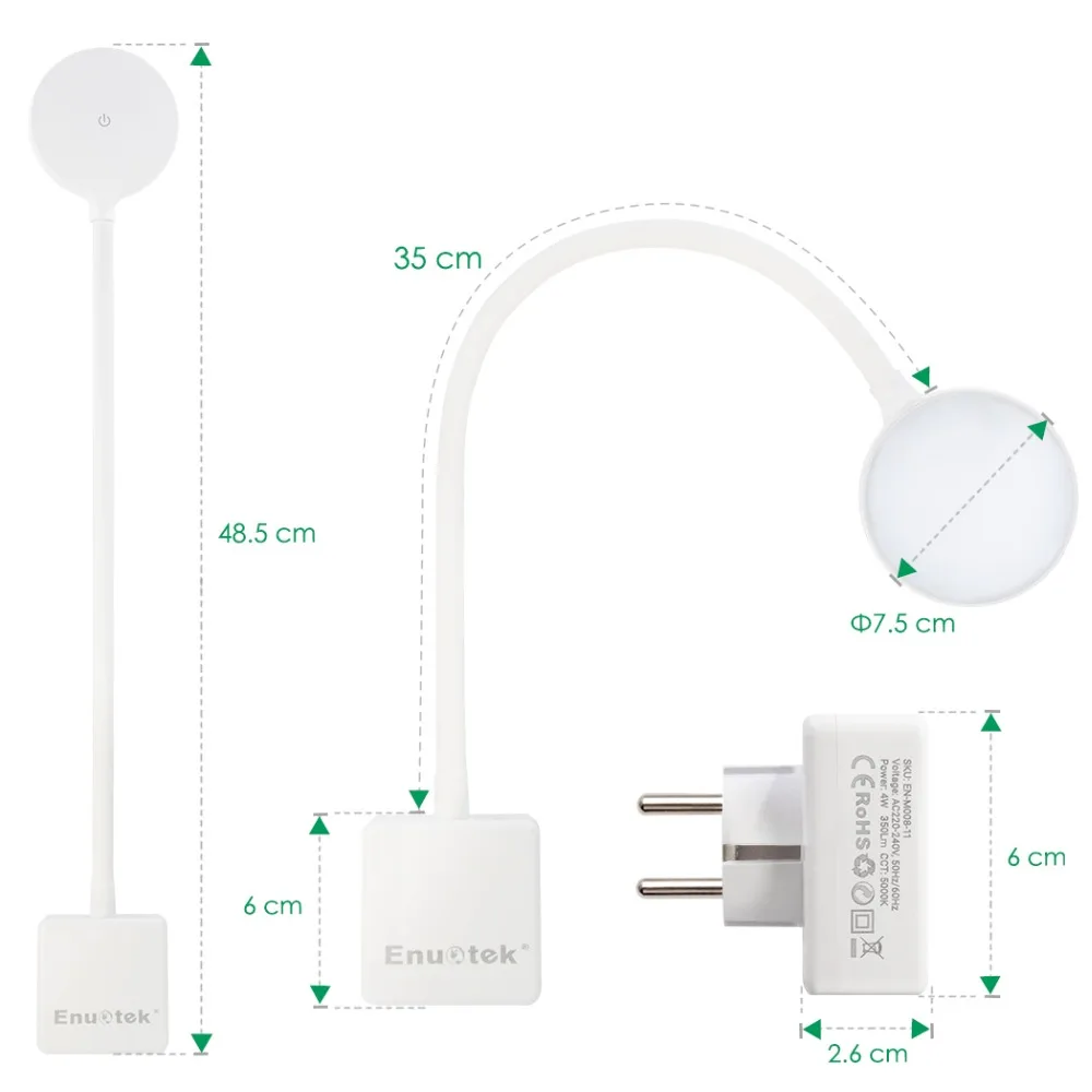 светильник прикроватный светодиодный с розеткой
