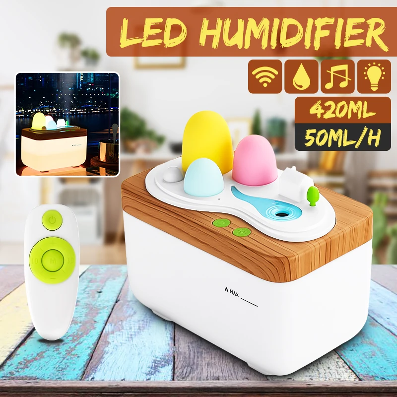 

420ml Ultrasonic Atomizing Air Humidifier Remote Control With LED Night Lamp Electric Aromatherapy Essential Oil Aroma Diffuser