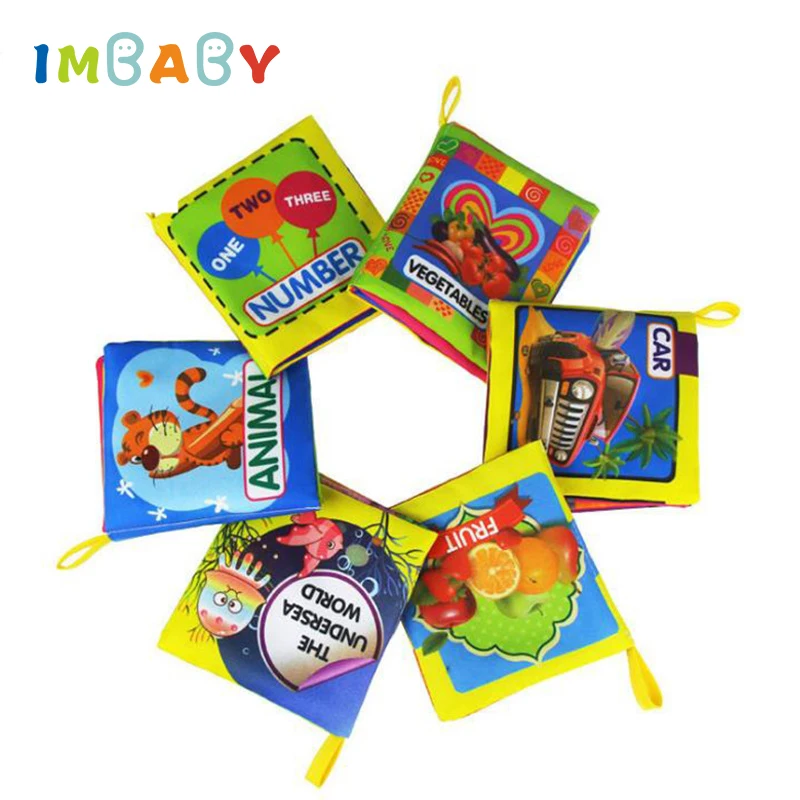 

IMBABY Cloth Baby Book Intelligence Development Educational Toy Soft Cloth Learning Cognize Books For 0-12 Month Kids Quiet Book