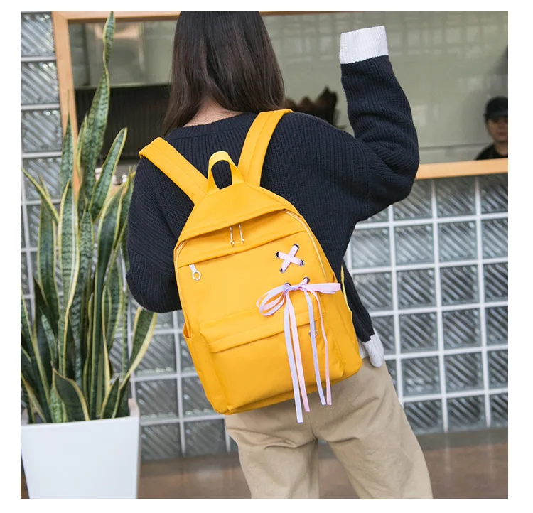 Модный рюкзак для женщин(Для женщин для отдыха рюкзак, школьные рюкзаки для девочек Повседневное холст студенческий рюкзак для девочек-подростков детские школьные сумки 4 шт./компл
