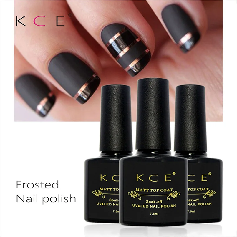 

KCE Brand Professional Matte Top Coat Gel Nail Polish 7.5ml Clear Color Primer Soak-Off Matte Transparent Color UV Gel Polish