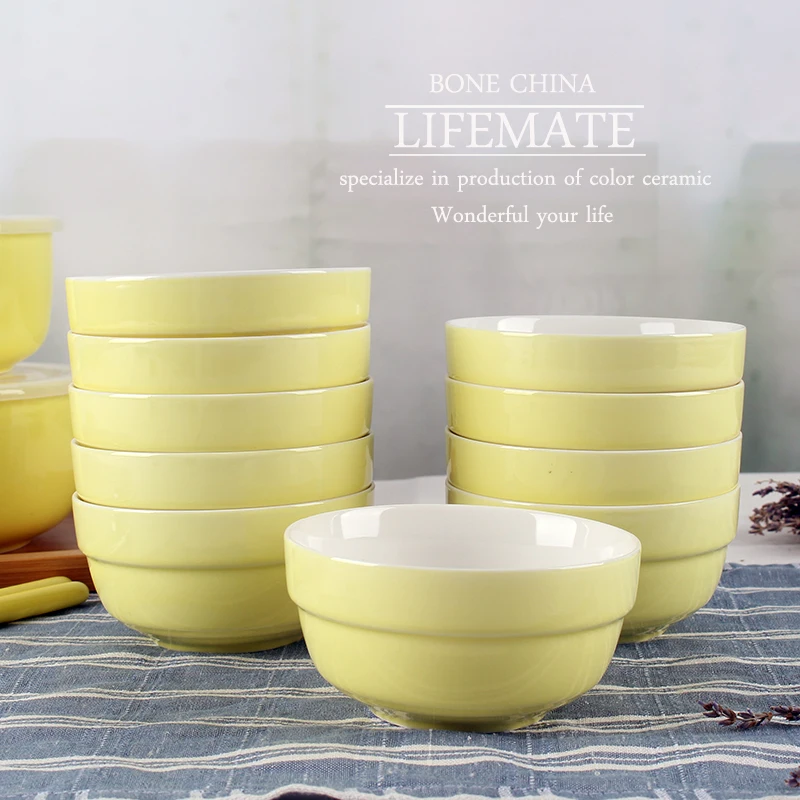 Cheap Korean bone china tableware suit bowl of instant noodles 4.25