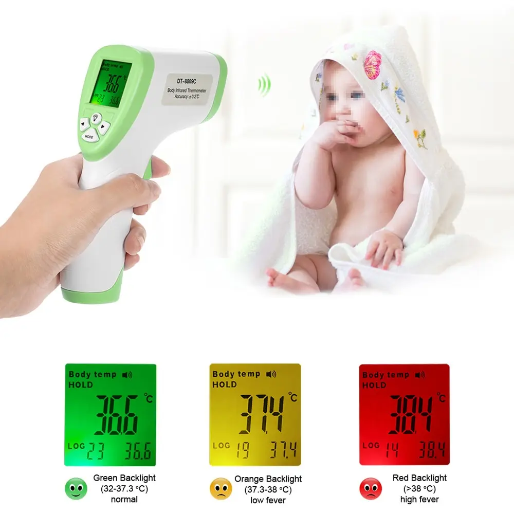 

Digital Thermometer IR Infrared Thermometer Non-contact Forehead Body Surface Temperature instruments termostato Data Hold Func