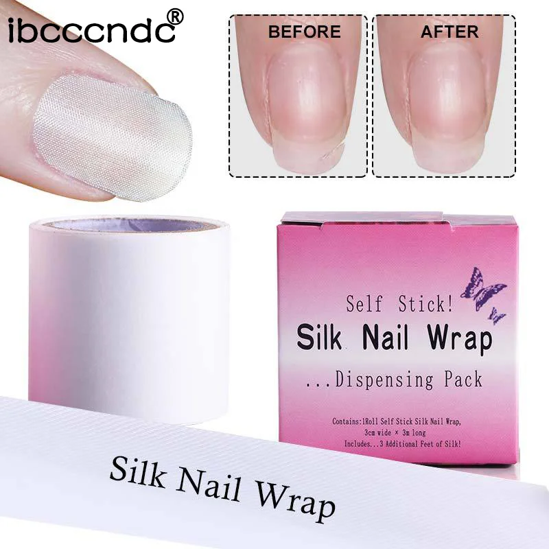 Ibcccndc Fiberglass Silk Nail Wrap Nail Protector for UV Gel Acrylic