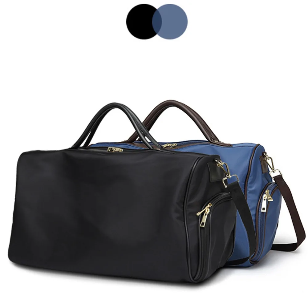 Travel Bags Waterproof Solid Zipper Nylon Bag Women Large Capacity