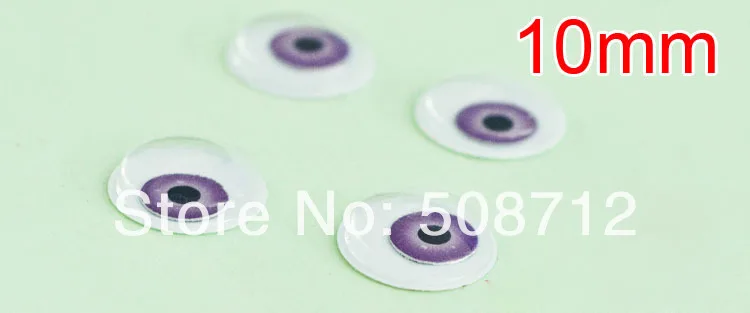 

Free Ship!! Diy manual toy eyes ------200pcs 10mm Animal eyes accessories Purple Color pupil eyes /Toy eyes