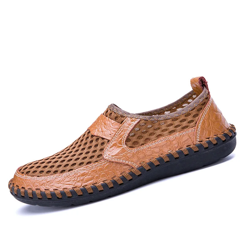 

Men's Shoes Comfortable Soft-soled Driving Shoes Lazy Shoes Sports Mesh Breathable Bean Shoes Large Size Shoes