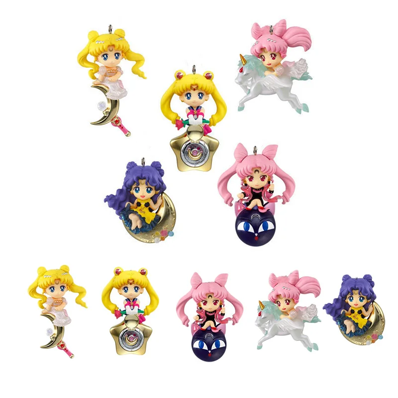 

5pcs/set Sailor Moon Tsukino Usagi Princess Serenity Chibiusa helios mini moon PVC Action Figure Toys 4cm