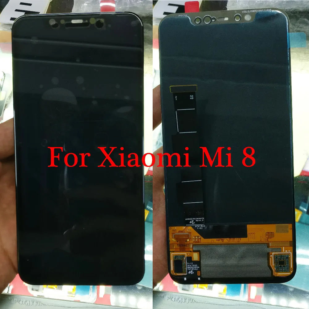 

100% Tested Original Black 6.2 inch For Xiaomi Mi 8 Mi8 LCD Display + Touch Screen Digitizer Assembly Replacement parts