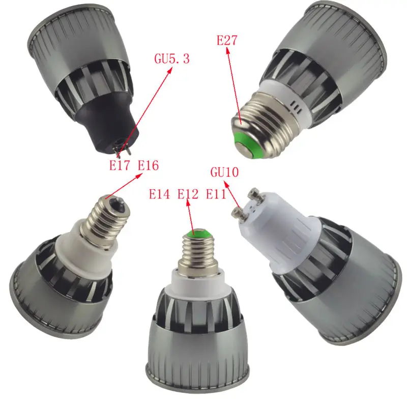 Светодиодная лампочка для прожектора с регулируемой яркостью Mr16 Gu10 Gu5.3 E14 E17 E27 E26 AC/DC12V 90 V-260 V светодиодные лампы на диодах Epistar Светодиодный прожектор лампы
