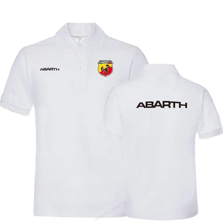 Шестнадцать цветов, летняя мужская рубашка поло для фанатов автомобилей Abarth, Брендовые мужские топы с коротким рукавом, Повседневная однотонная одежда
