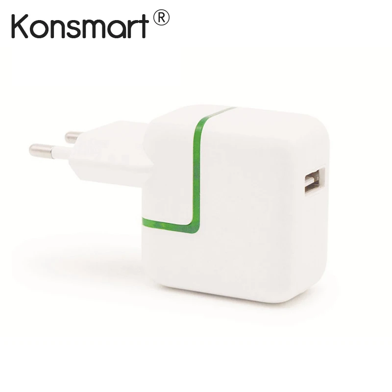 Konsmart 10W Fast Charging Power Adapter for iPhone X 8 Plus iPad Pro/mini 2.1A USB Charger for Android Mobile Phone and Tablet Konsmart 10W Fast Charging Power Adapter for iPhone X 8 Plus iPad Pro/mini 2.1A USB Charger for Android Mobile Phone and Tablet