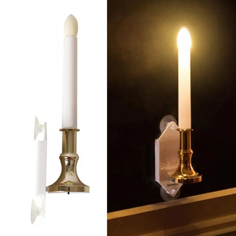 

Candle Shape LED Wall Lamp solar sensor light with Suction Cup Bedroom Wall Light Indoor Corridor Lighting Decoration