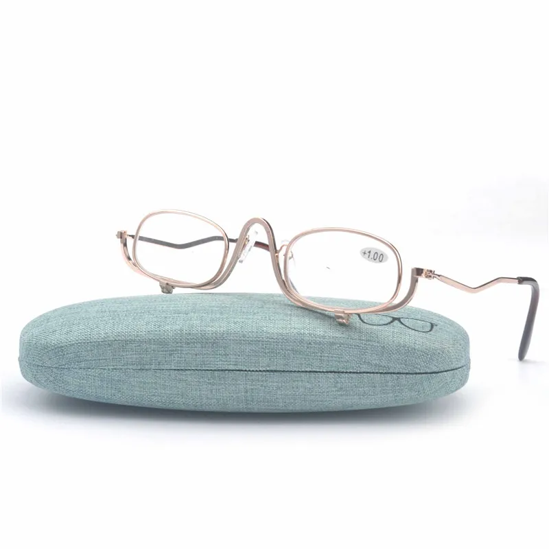 MINCL/Rotating Magnify Eye Makeup Glasses Reading Glasses Women