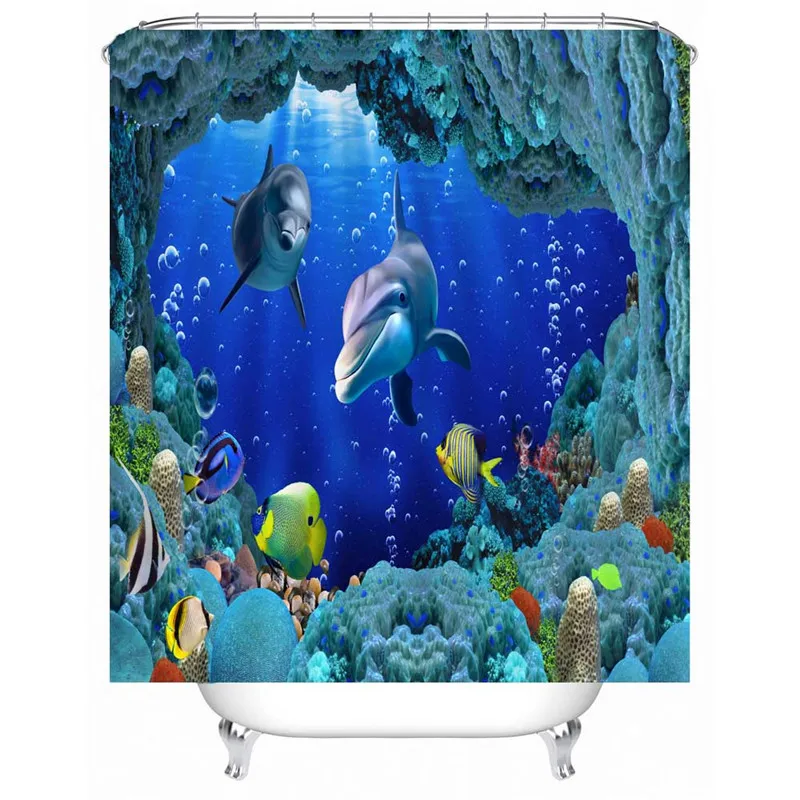 Sea World Home Винтаж Металлические Знаки Реклама гараж полиэстер ткань Ванная комната Душ Шторы с Крючки Прямая доставка AP16G